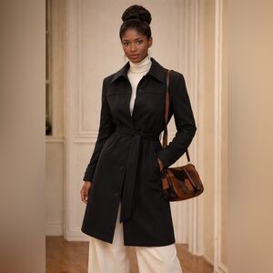 Size XL Black Women's Trench Coat